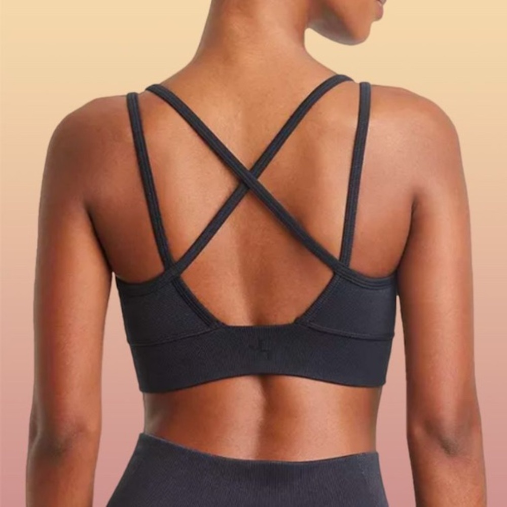 JoyLab Black Strappy sports bra